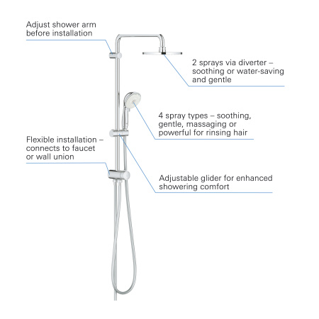 Душевая стойка Grohe New Tempesta Rustic System 200  27399 002 (27399002) хром